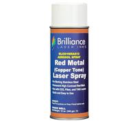 BRILLIANCE LASER INKS 12 Oz Aerosol Red (Copper Tone) Laser Marking Spray for High Contrast Metals Mark | Permanent Durable Metal Ink for Fiber, YAG, Diode, and CO2 Laser Engraver