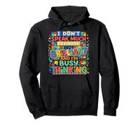 Brilliant And Busy Thinking Autism Awareness Brain Pullover Hoodie