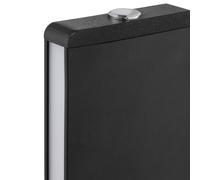 Brilliant Arcus LED table lamp, black/brown, height 56 cm, metal/wood