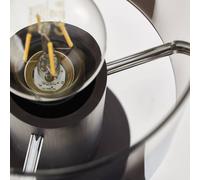 Brilliant Beth table lamp with smoked glass shade