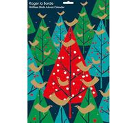 Brilliant Birds Large Advent Calendar | Christmas Picture Advent Calendar | Festive Forest Scene with Gold Foil Birds - 38.5x28cm