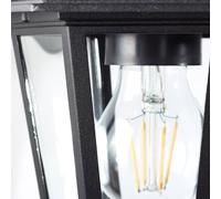 Brilliant Carleen outdoor wall light, pendant, black, metal, glass