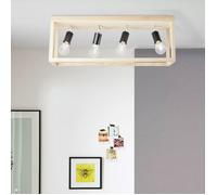 Brilliant Ceiling Light Lamp Nerea Oak Wood max. 4 x 15W E27 Swiveling