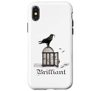 Brilliant Crow With Key Unlocking Cage Crow Blackbird Raven Case for iPhone X/XS