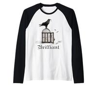 Brilliant Crow With Key Unlocking Cage Crow Blackbird Raven Raglan Baseball Tee