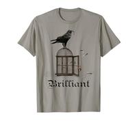 Brilliant Crow With Key Unlocking Cage Crow Blackbird Raven T-Shirt