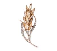 Brilliant Crystal Brooches Craftsmanship Ear Of Wheat Lapel Pins Jewelry Accessories For Women's Suit Or Sweater Stylish Wheat Ear Brooch Ornament