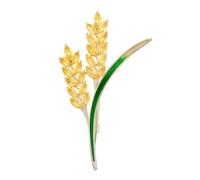 Brilliant Crystal Brooches Craftsmanship Ear Of Wheat Lapel Pins Jewelry Accessories For Women's Suit Or Sweater Stylish Wheat Ear Brooch Ornament