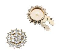 Brilliant Crystal Encrusted Oval Cufflinks Ergonomic Alloy Structure Quick Fastening Solution for Fashion Forward Wardrobe Essential Stylish Lightweight Men's Fashion Cufflinks