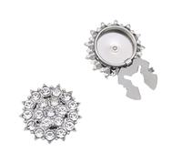 Brilliant Crystal Encrusted Oval Cufflinks Ergonomic Alloy Structure Quick Fastening Solution for Fashion Forward Wardrobe Essential Stylish Lightweight Men's Fashion Cufflinks