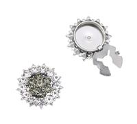 Brilliant Crystal Encrusted Oval Cufflinks Ergonomic Alloy Structure Quick Fastening Solution for Fashion Forward Wardrobe Essential Stylish Lightweight Men's Fashion Cufflinks