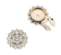 Brilliant Crystal Encrusted Oval Cufflinks Ergonomic Alloy Structure Quick Fastening Solution for Fashion Forward Wardrobe Essential Easy Clasp Professional Cufflinks