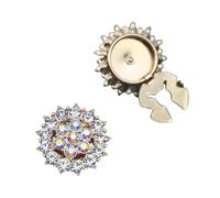 Brilliant Crystal Encrusted Oval Cufflinks Ergonomic Alloy Structure Quick Fastening Solution For Fashion Forward Wardrobe Essential Colorful Diamonds Formal Cufflinks
