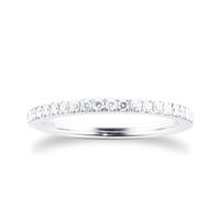 Brilliant Cut 0.23 Carat Total Weight Wedding Ring In 18 Carat White Gold - Ring Size O