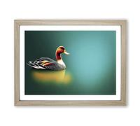 Brilliant Duck Framed Wall Art Print A2 Oak