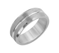 Brilliant Expressions 8mm Tungsten Carbide Wedding Band for Men - Grey Brushed Finish with Polished Center Line, Comfort Fit Ring, Tungsten Carbide, No Gemstone