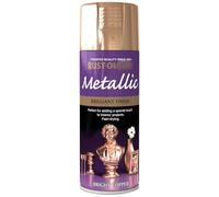 Brilliant Finish Metallic Spray Paint 400ml - Bright Copper - Perfect for Creating Elegant Finishes - Excellent Coverage, Hiding and Colour Retention - Advanced Formulation Provides Lasting Lustre