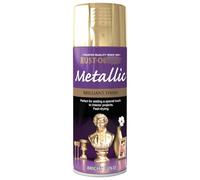 Brilliant Finish Metallic Spray Paint 400ml - Bright Gold - Advanced Formulation Provides Lasting Lustre - Gold, Silver, Copper and Chrome Finishes - Excellent Coverage, Hiding and Colour Retention