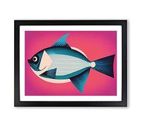 Brilliant Fish BLK Framed Wall Art Print A2 Black