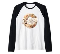 Brilliant Floral Peony Rose Wreath Aesthetic Raglan Baseball Tee