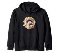 Brilliant Floral Peony Rose Wreath Aesthetic Zip Hoodie