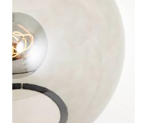 Brilliant Glass table lamp Belado black/smoke grey smooth