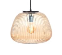 Brilliant Kaizen hanging light, Ø 35 cm, amber, glass