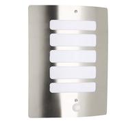 BRILLIANT lamp Todd Outdoor Wall Light Motion Detector Stainless Steel | 1x A60, E27, 60W, Suitable for Standard Lamps (not Included) | Scale A ++ to E | IP Protection Class: 44 - Splash-Proof