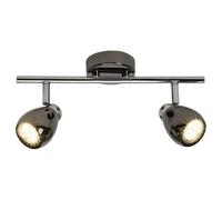 Brilliant LED Ceiling Lamp Milano Black 2x3W GU10 Warm White Rotating &