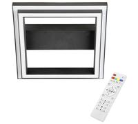 Brilliant LED Ceiling Light Pallas Black 30cm 18W 1260lm RGB Cct Remote Control