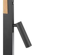 Brilliant LED floor lamp Streamline, height 145 cm, black, reading light
