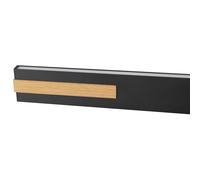 Brilliant LED pendant light Streamline, length 130 cm, black, metal