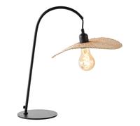 Brilliant LED Table Lamp Jefter Black Natural Bamboo 2.3W E27 Switch
