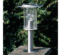 Brilliant Merena pillar light, stainless steel. Height 40 cm