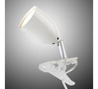 Brilliant Modern LED clip-on light LEO in white