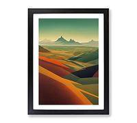 Brilliant Mountain Landscape Framed Print for Living Room Bedroom Home Office Décor, Wall Art Picture Ready to Hang, Black A2 Frame (62 x 45 cm)