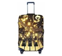 Brilliant Notes and Piano Rhyme Elastic Travel Luggage Cover Suitcase Protector, Print Suitcase Baggage Cover Anti-Scratch