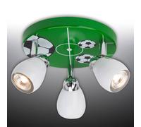 Brilliant Soccer LED ceiling light, 3-bulb