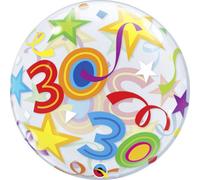 Brilliant Stars 30Th 22"/56Cm Bubble Balloon