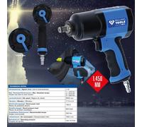 Brilliant Tools 1/2" Air Impact Wrench, 1450 Nm BT160100