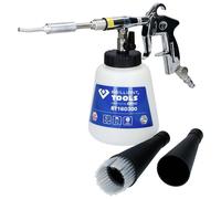 Brilliant Tool BT160300 Compressed Air Cleaning Gun 1 L I Cleaning Gun Compressed Air with Curved Metal Tube in Outlet Funnel I with Shut-Off Valve
