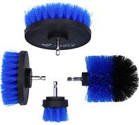 BRILLIANT TOOLS Brush Attachment Set for Drills, Set of 4 [Powered by KS Tools]