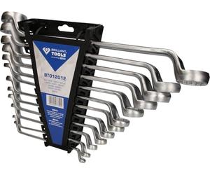 BRILLIANT TOOLS BT012012 Double Ring Spanner Set Offset 12 Pieces [Powered by KS Tools]