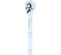 BRILLIANT TOOLS BT020995 1/4 Inch Reversible Ratchet with Metal Handle, 100 Teeth [Powered by KS Tools]