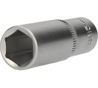 BRILLIANT TOOLS BT021827 3/8 Inch Hexagonal Socket, Long Design, 15 mm [Powered by KS Tools]