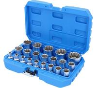 BRILLIANT TOOLS BT022405 1/2 Inch Socket Spanner Set 12-Point 21-Piece 8-36 mm [Powered by KS Tools]