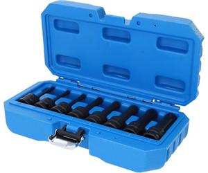 BRILLIANT TOOLS BT022605 1/2 Inch Power Bit Socket Set, XZN, 8-Piece Set, M5-M18 [Powered by KS Tools]