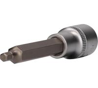 BRILLIANT TOOLS BT022870 1/2 Inch Hex Socket Bit Socket, 100 mm Long, 5 mm [Powered by KS Tools]