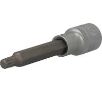 BRILLIANT TOOLS BT022942 1/2 Inch Multi-Tooth Bit Socket, 100 mm Long, M8 [Powered by KS Tools]