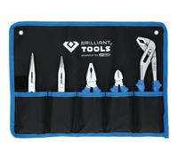 Brilliant Tools BT060005 Pliers Set 5-Piece Induction-Hardened Teeth